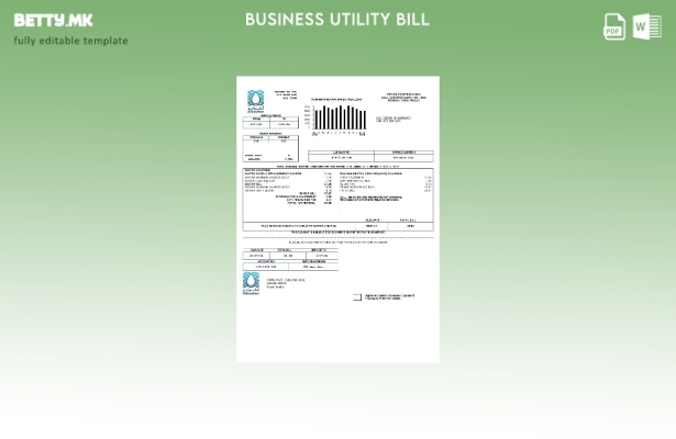 Модерен стил на Саудиска Арабија AlKawther, шаблон за деловни сметки за комуналн